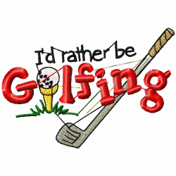 Golf Embroidery Design 2